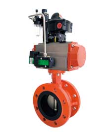 |Pneumatic flange butterfly valve|